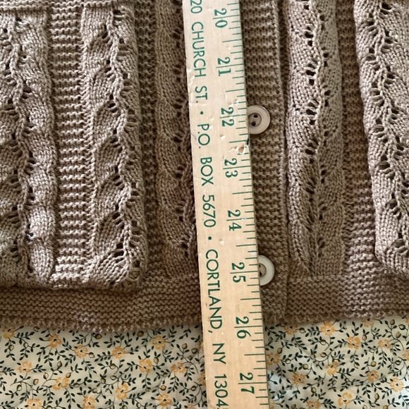Anthony Richards cable knit cardigan sweater 1X NWOT 90’s pockets soft timeless - Picture 5 of 6